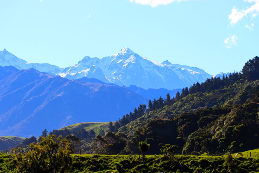 landscape Montains on the way to Kaikoura